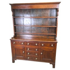 Used Georgian Oak Dresser with Rack