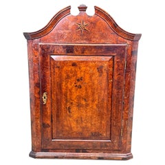 Burr Walnut Ealry 18th Century Hanging Corner Cupboard
