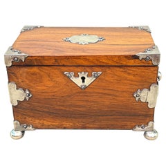 19th Century Anglo Chinese Padouk Tea Caddy