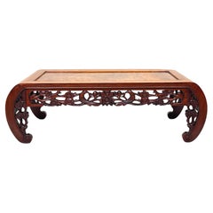 Table basse à opium en bois dur oriental du 19e siècle
