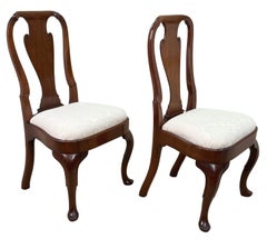 Early 18th Century Pair Of Walnut Side Chairs, Queen Anne Period
