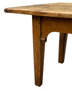 Large Early 19th Century Sycamore Farmhouse Kitchen Dining Table, French Provinc