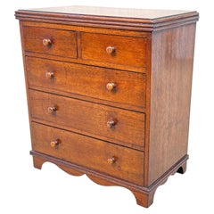 Georgian Early 19th Century Miniature Mahogany Chest Of Drawers
