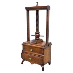 19th Century Dutch Walnut Miniature Book Press
