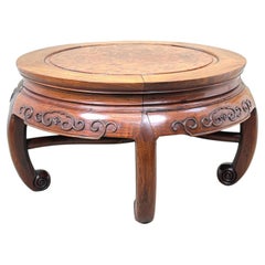 Oriental Hardwood 19th Century Circular Coffee Table, Chinese Export