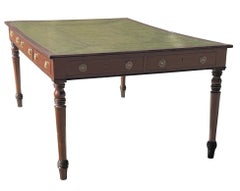 Extremely Large 19th Century Georgian Mahogany Partners Writing Table