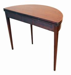 Antique Georgian Mahogany Demilune Tea Table