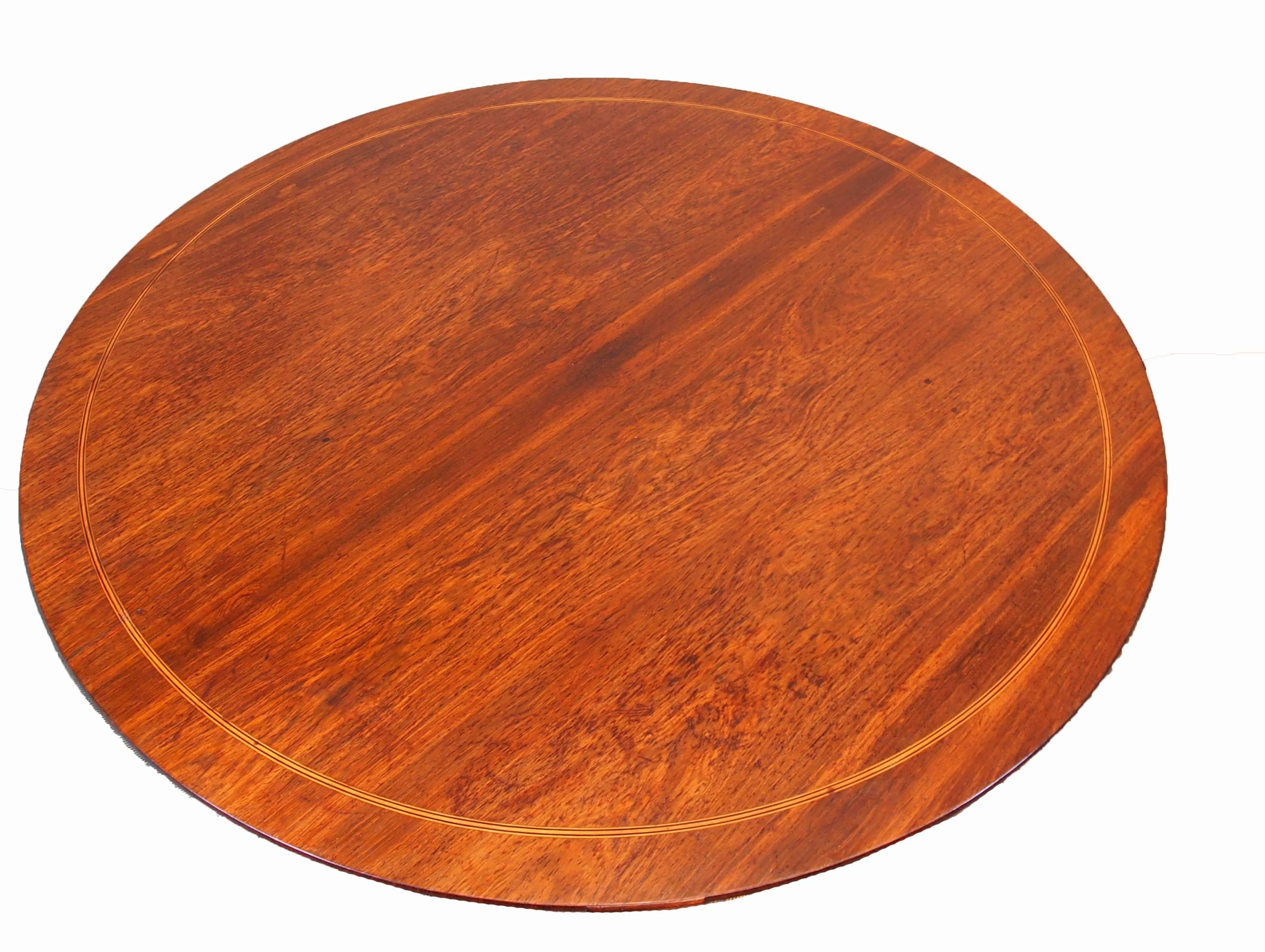 Antique Regency Rosewood Circular Breakfast Centre Table In Good Condition In Bedfordshire, GB