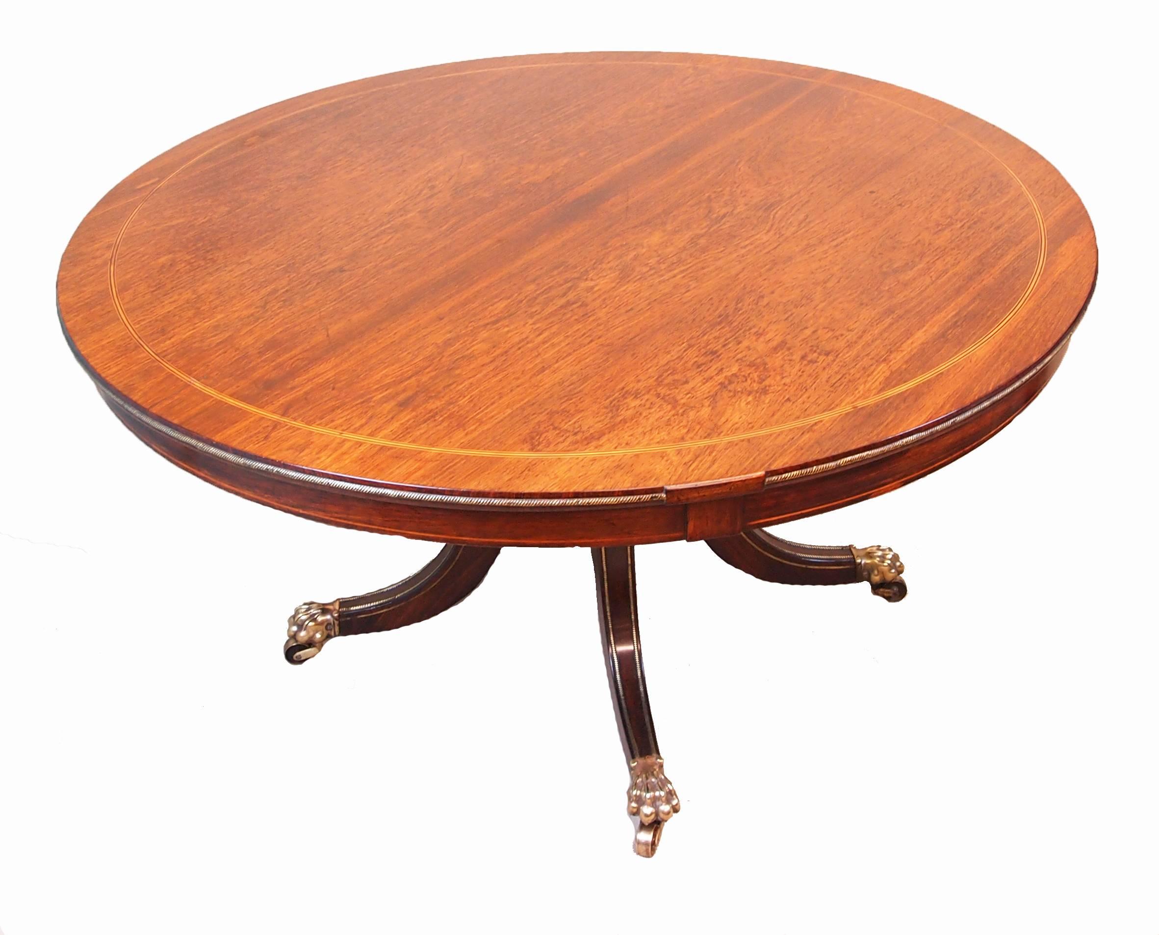 19th Century Antique Regency Rosewood Circular Breakfast Centre Table