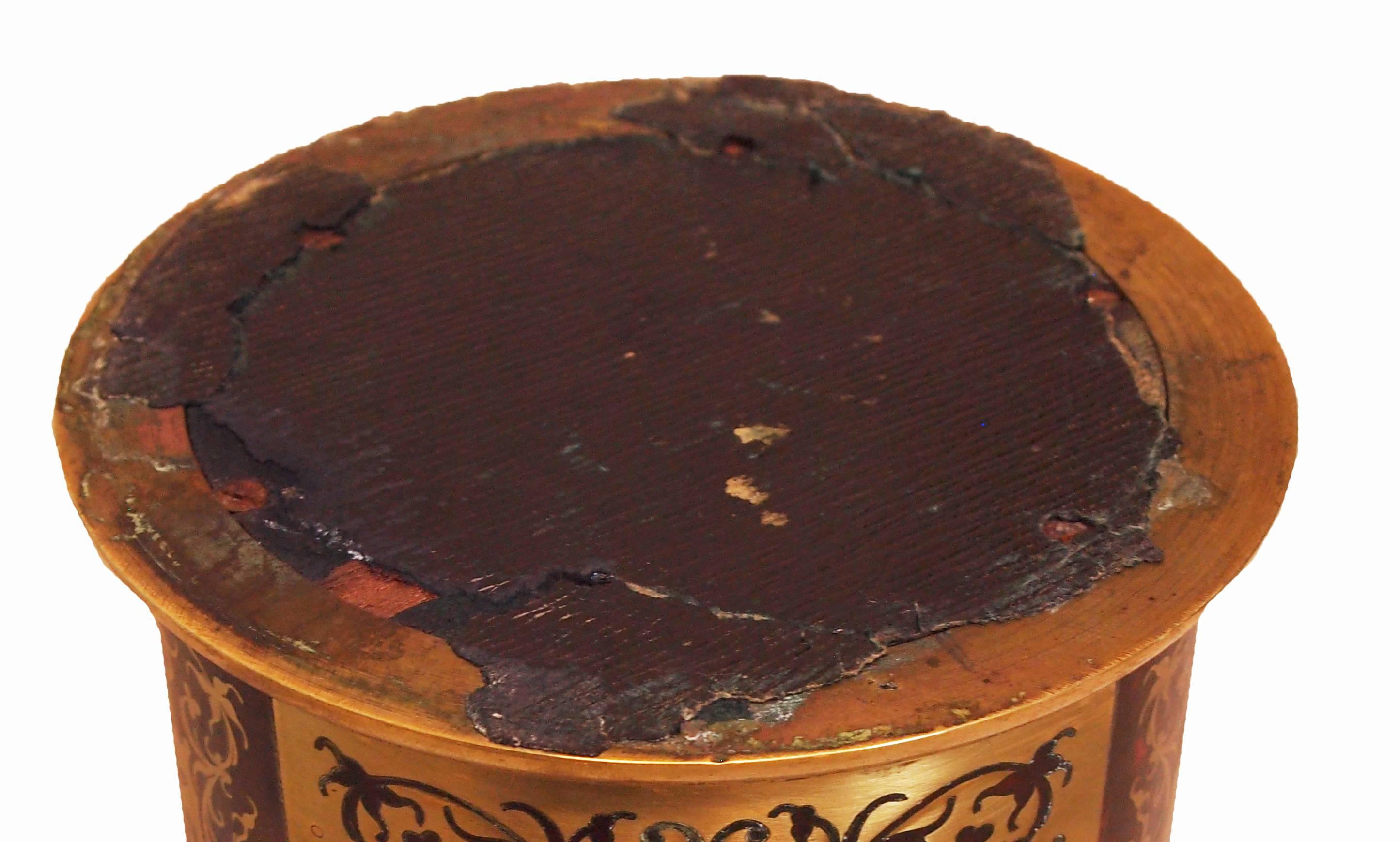 Brass Antique Regency Boulle Tobacco Jar