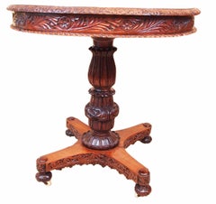 Antique 19th Century Anglo-Indian Padouk Centre Table