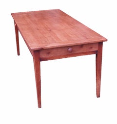 Antique 19th Century French Cherrywood Farmhouse Dining Table