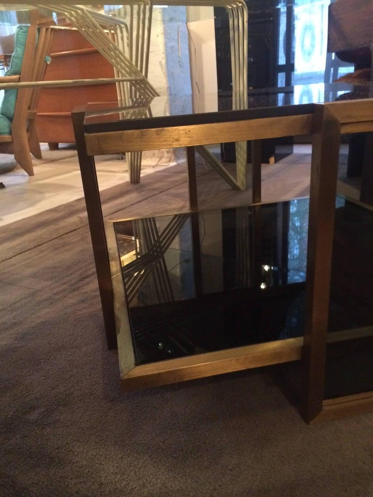 Small Smoky-Glass Coffee Table In Excellent Condition For Sale In Madrid, Madrid