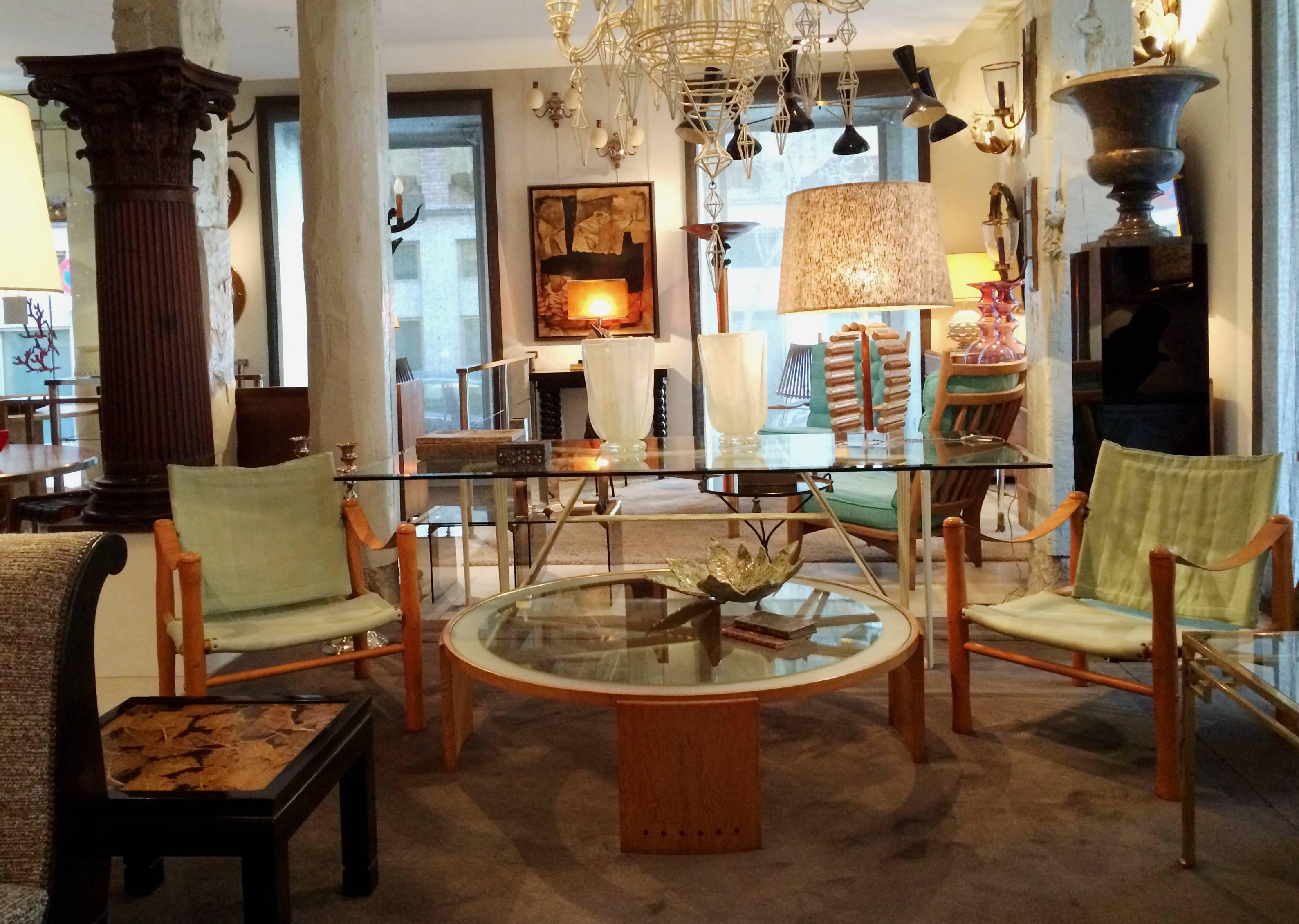 French Art Deco Round Coffee Table