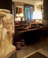 Table Lamp with a Fractal Resin Ball