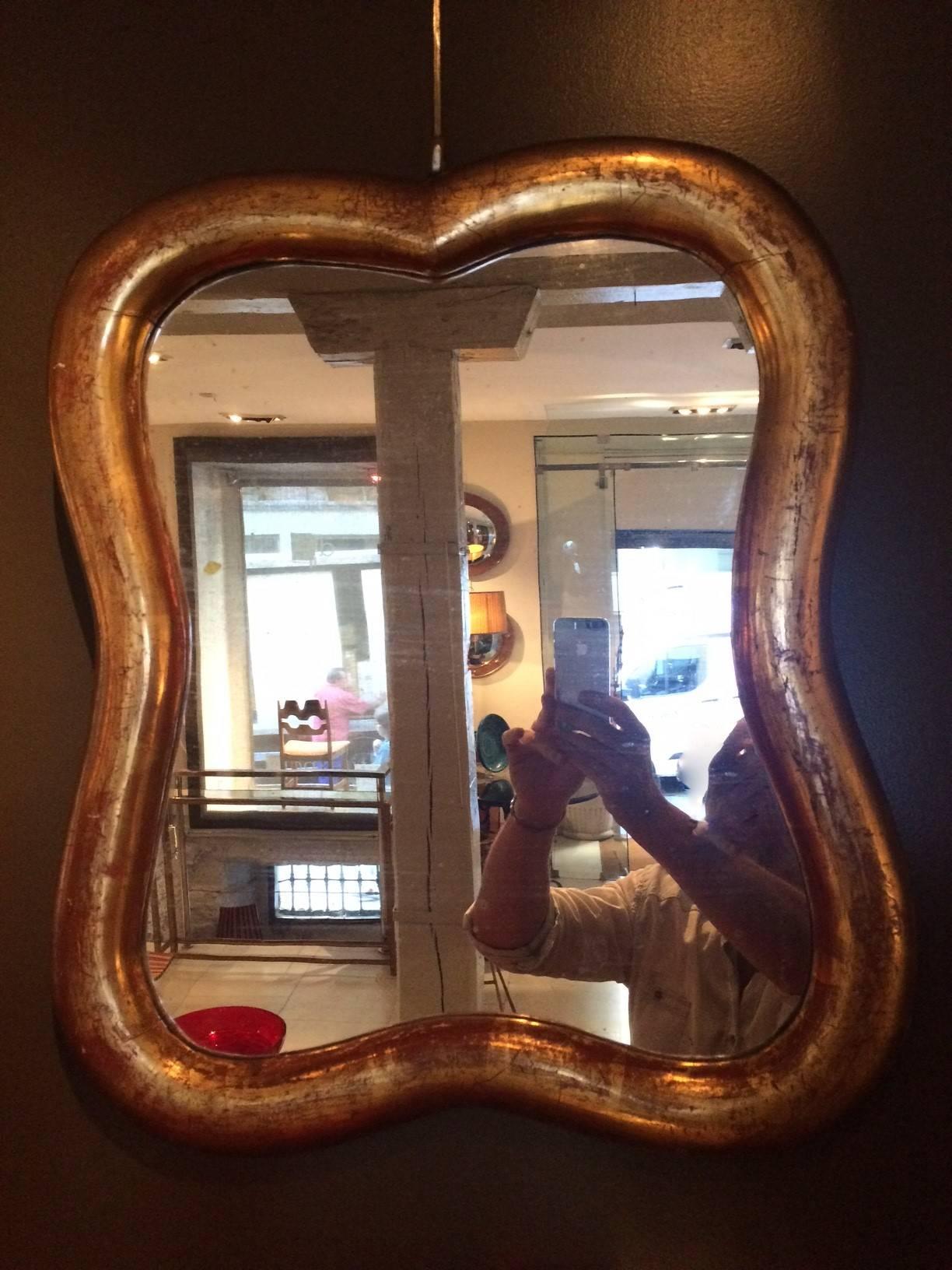 Pair of Giltwood Framed Mirrors In Good Condition For Sale In Madrid, Madrid