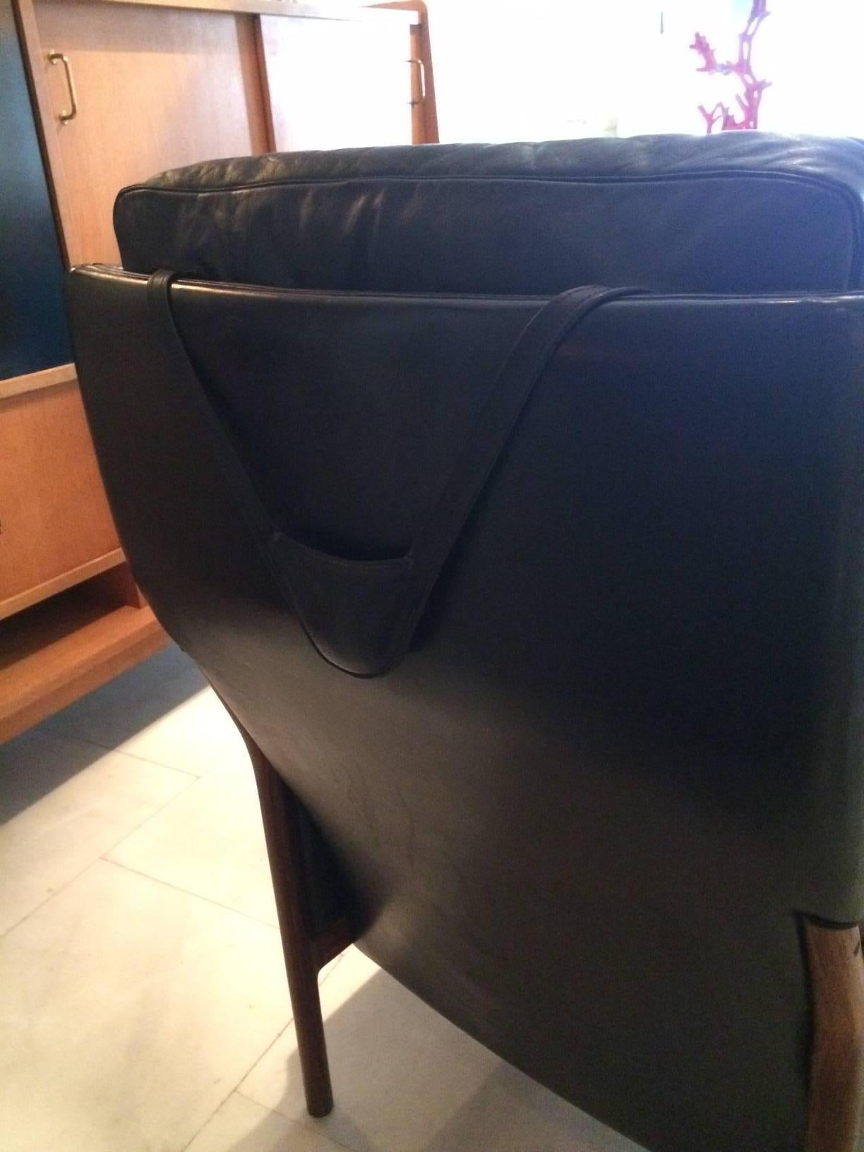 Wingback Leather Armchair For Sale 2
