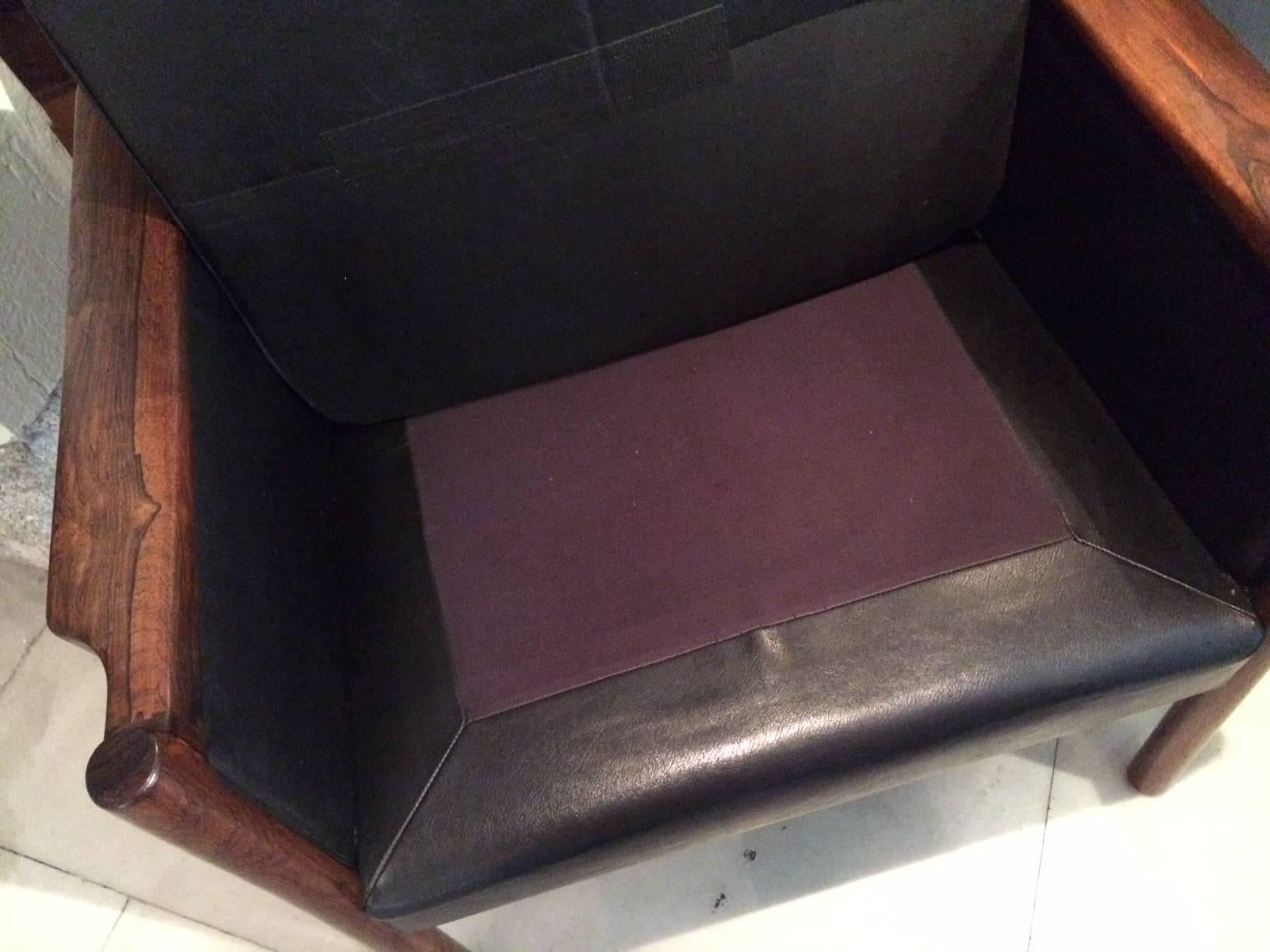 Wingback Leather Armchair For Sale 4
