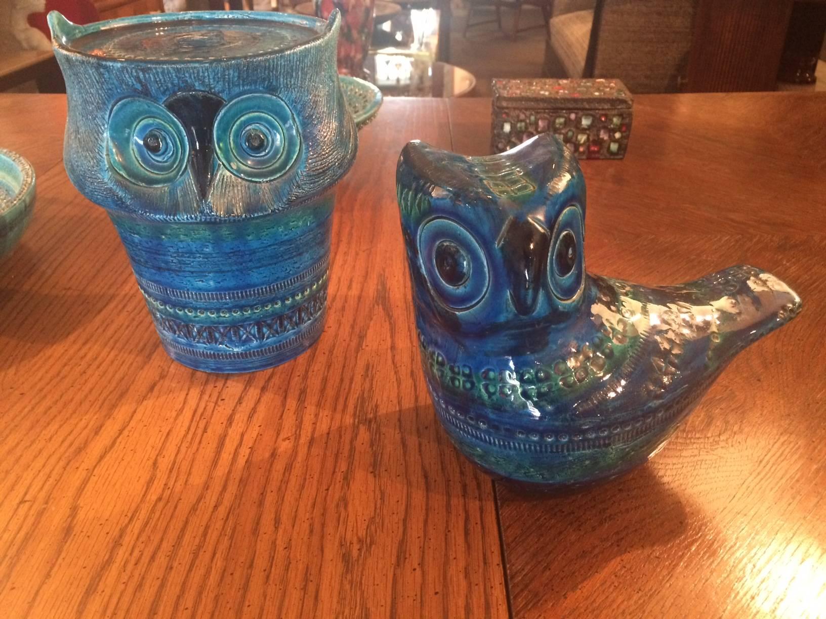 Two Owls from Rimini Blue Series In Excellent Condition For Sale In Madrid, Madrid