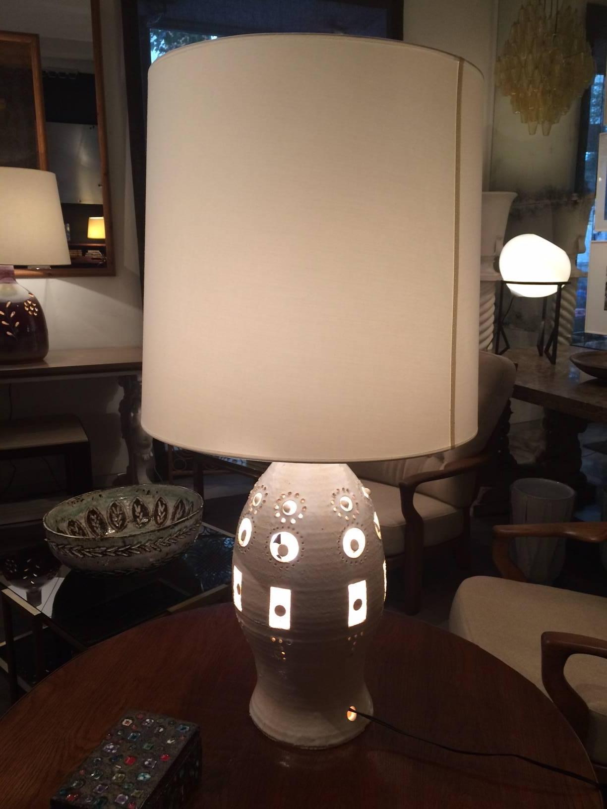 Ceramic Table Lamp by George Pelletier For Sale 3