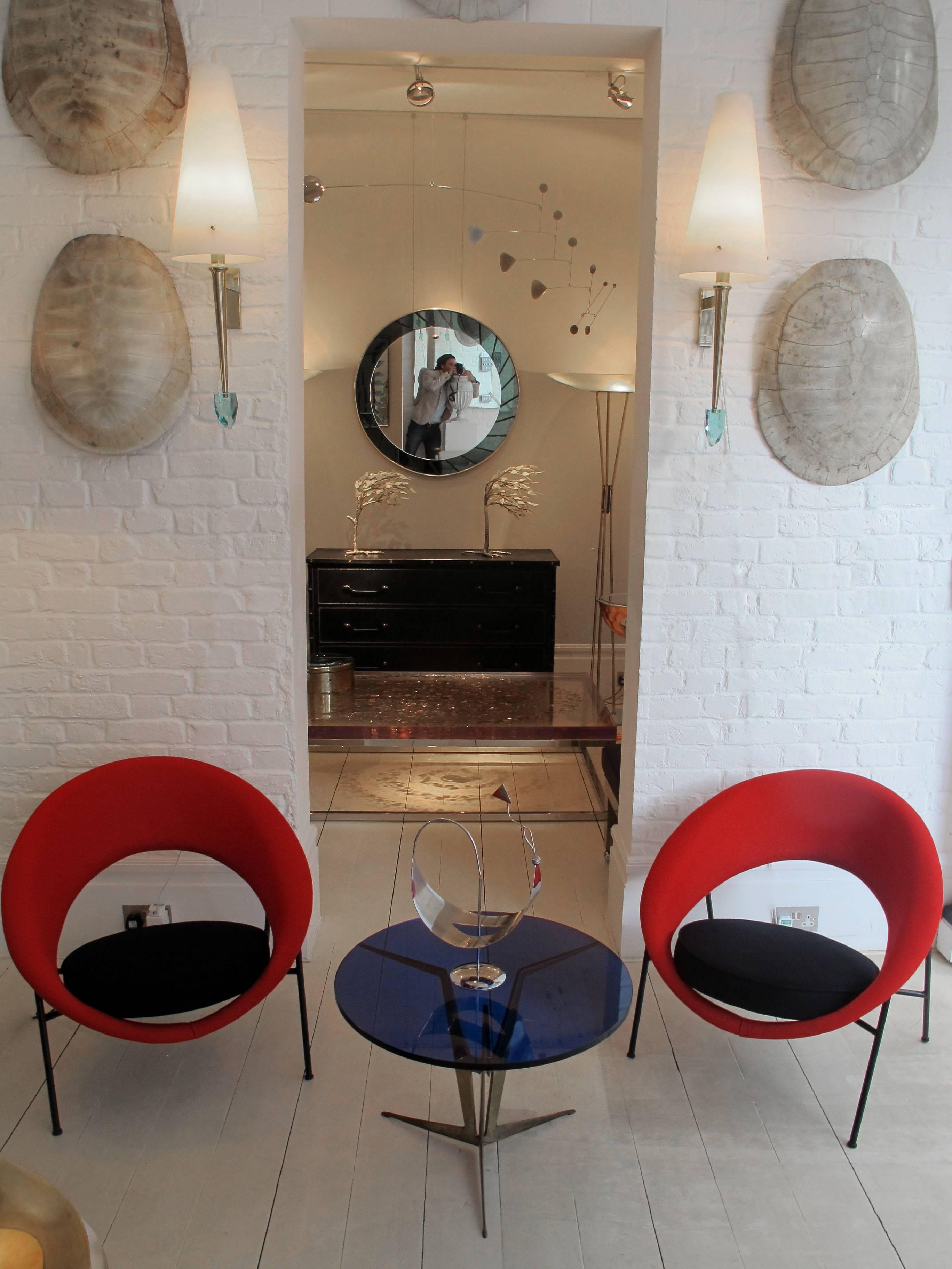 Mid-20th Century Pair of ‘Saturn’ Chairs by Genevieve Dangles and Christian Defrance