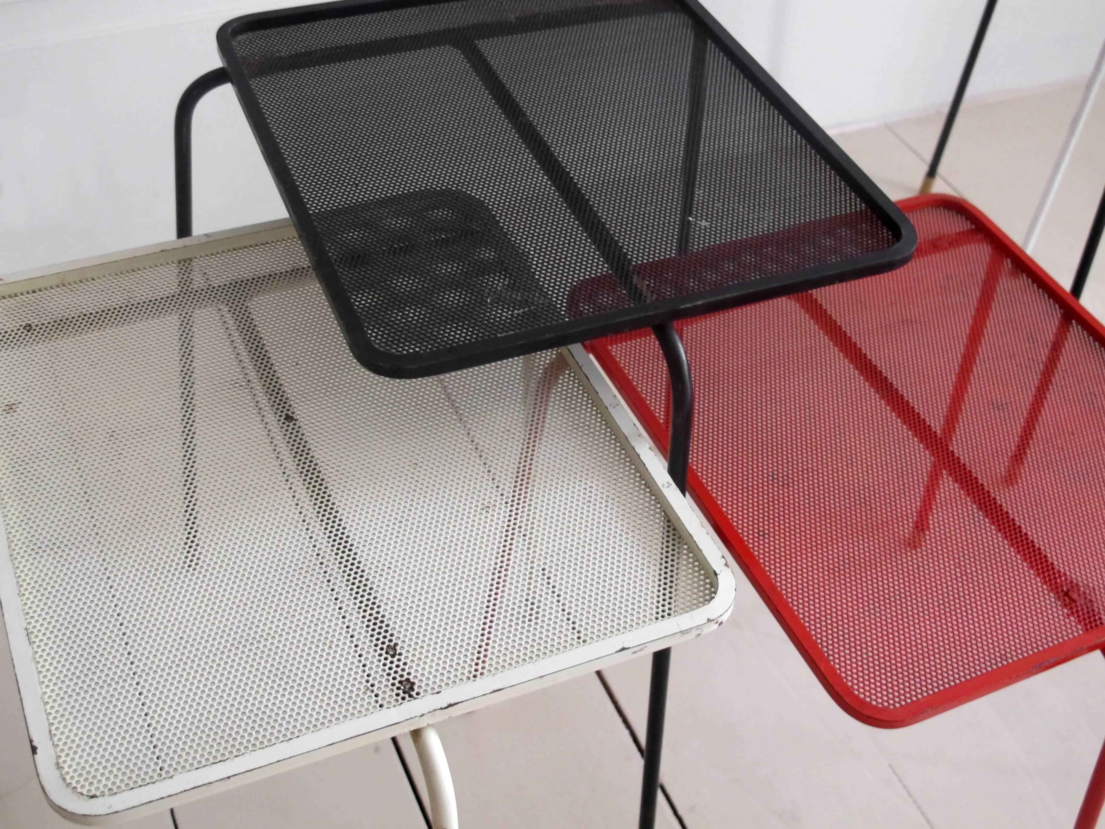 Mid-Century Modern Pair of Soumba Nesting Tables by Mathieu Matégot For Sale