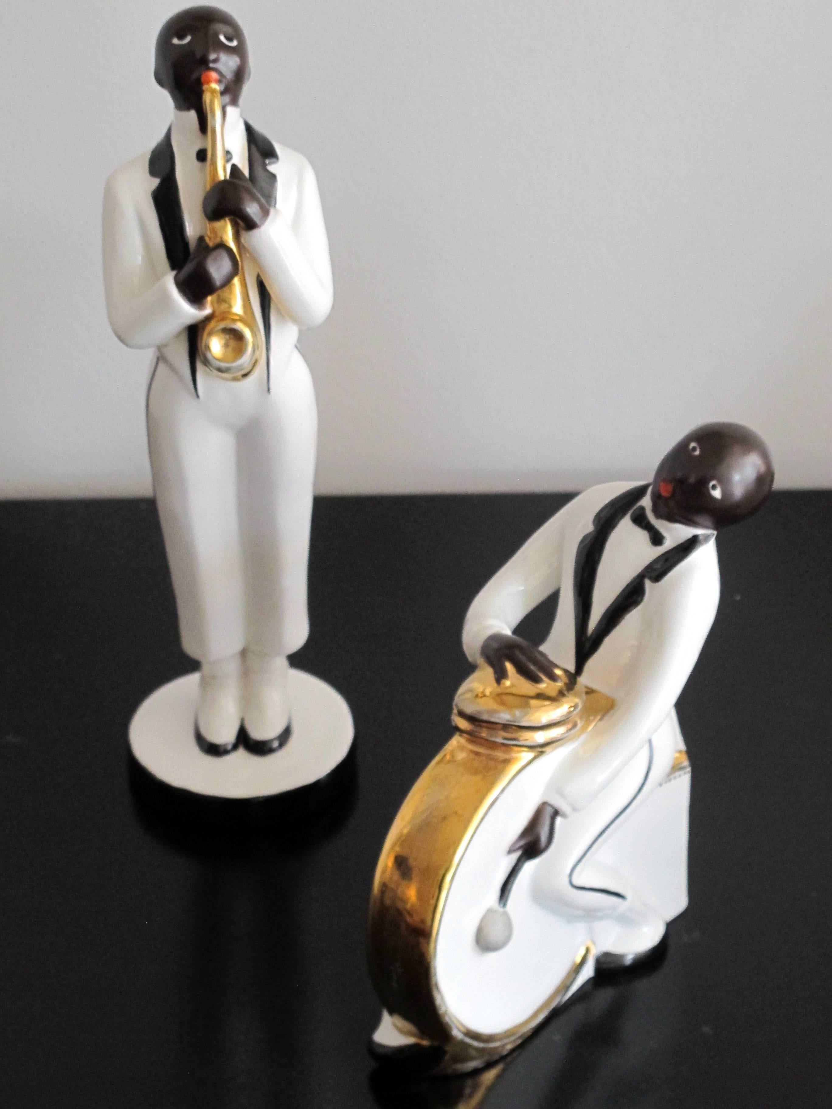 ROBJ Art Deco Jazz Band in Porcelain In Good Condition For Sale In London, GB