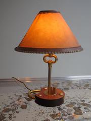 Rare 1950s Lock and Key Table Lamp by Hermes