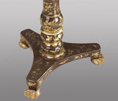 Lacquered Colonial Pedestal Table, First Quarter of the 19th Century