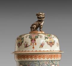 Samson Porcelain Vases and Covers, Late 19th Century Exceptional Size