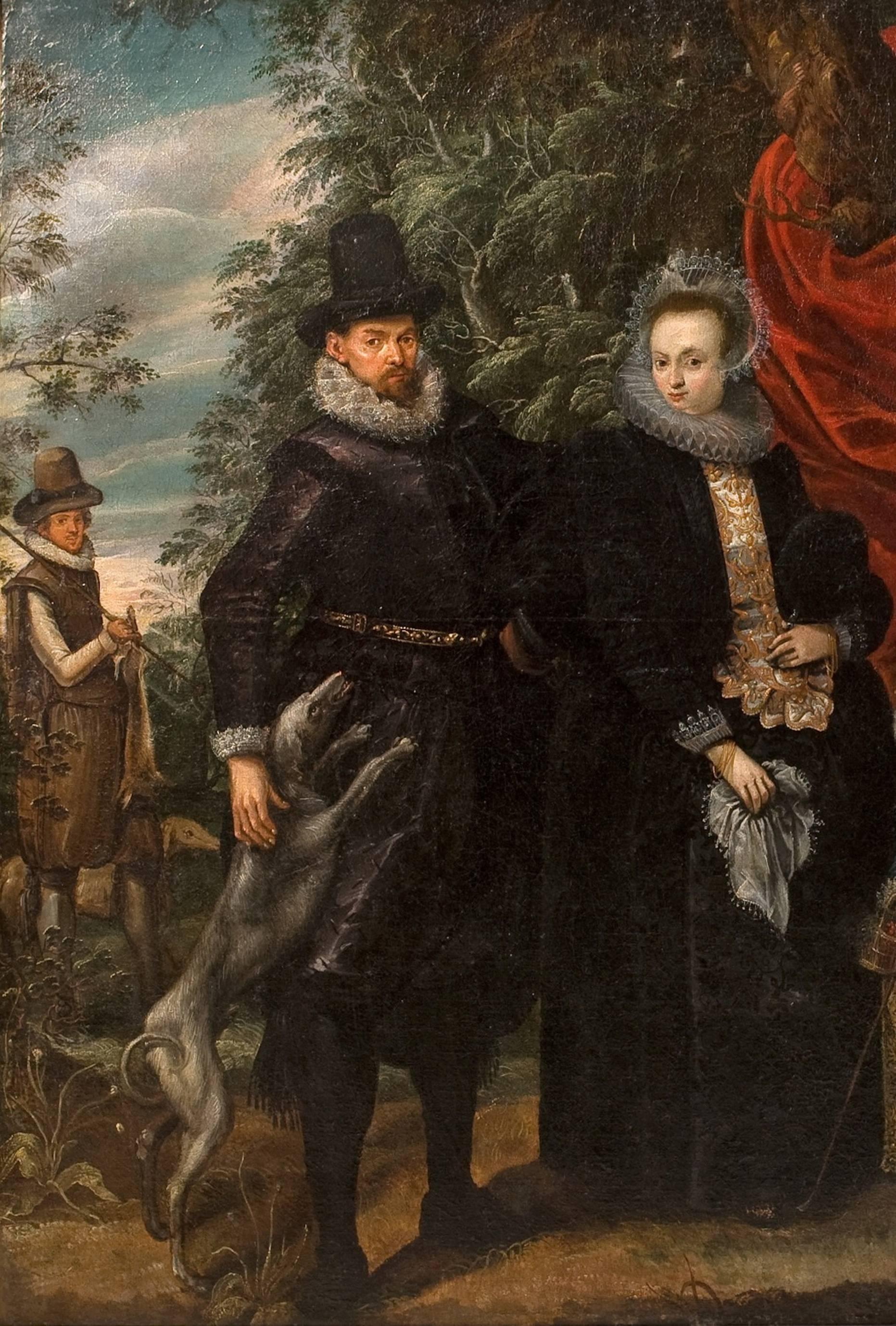 Dutch Portrait of a Noble Family in the Landscape, circa 1600 For Sale