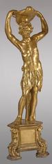 Fine Pair of Venetian Giltwood Figures, End of 17th Century