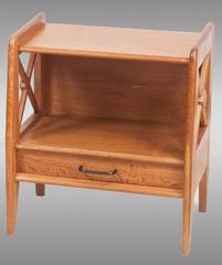 Two Oak Nightstands or Side Tables