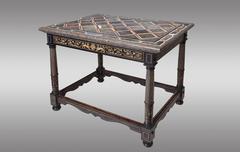 Magnificent Italian Center Table with Bone Inlay Work, 18th Century