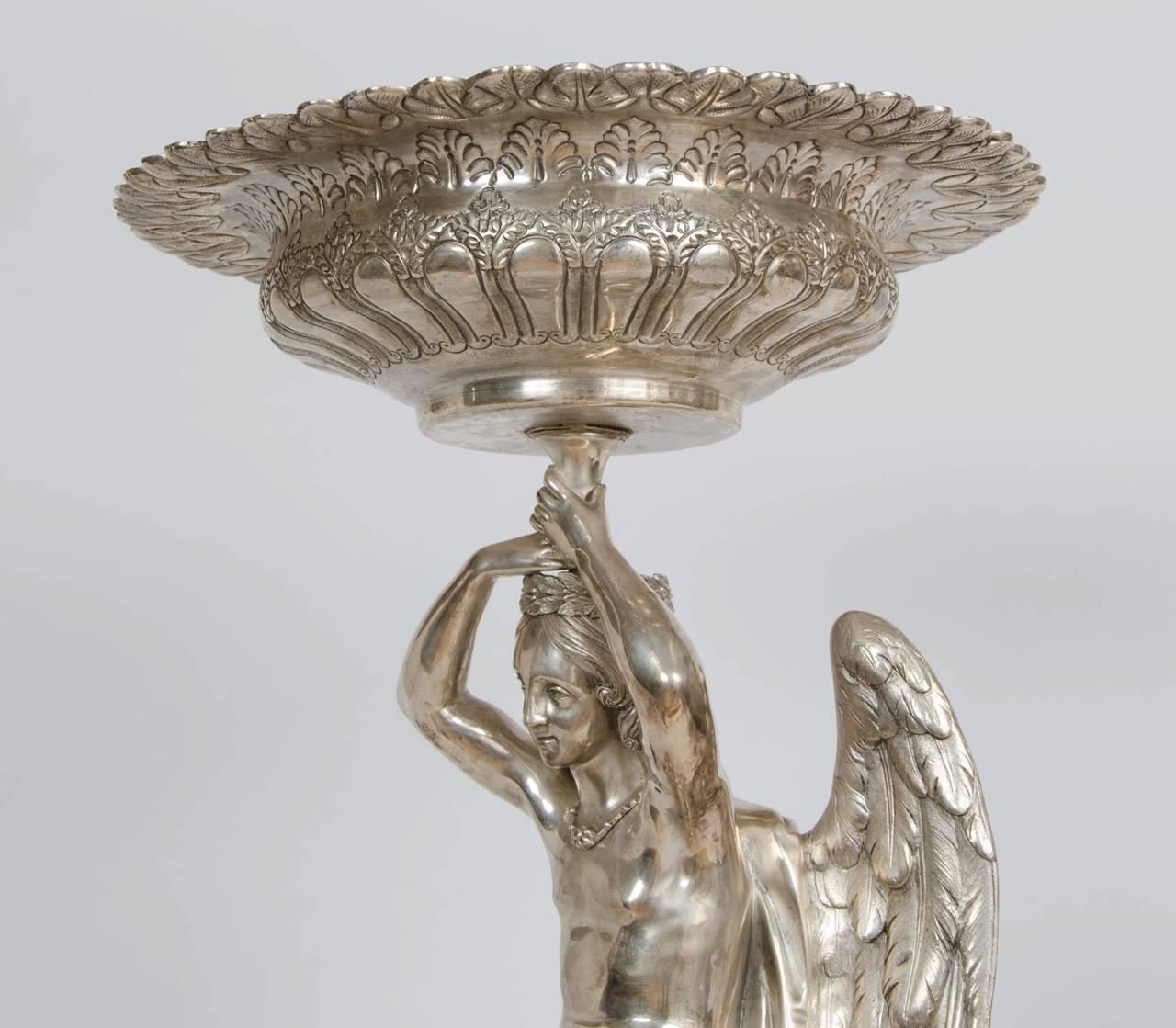 Louis XVI Style Silvered Bronze Centerpiece 1
