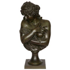 French bronze bust of a woman after Jean-Antoine Houdon