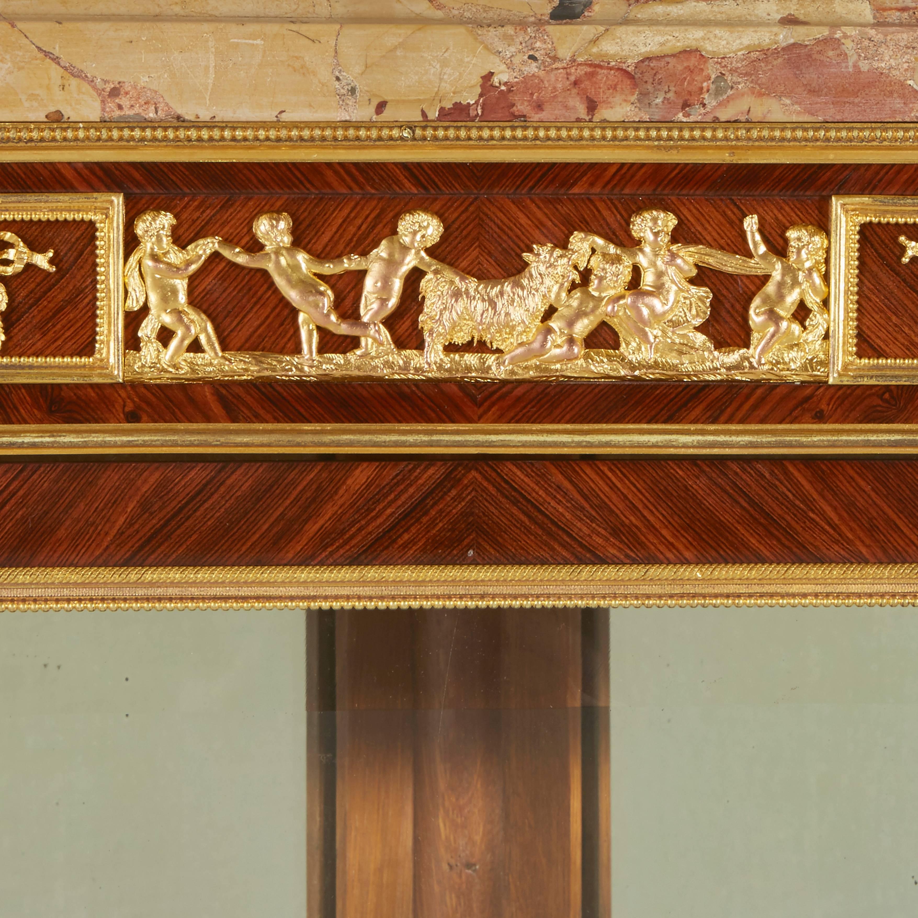 Neoclassical Fine Ormolu-Mounted Kingwood Corner Cabinet by François Linke