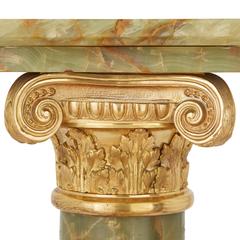 Ormolu Mounted Green Onyx Pedestal