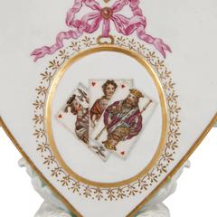Pair of Heart Shaped Meissen Porcelain Candleholders