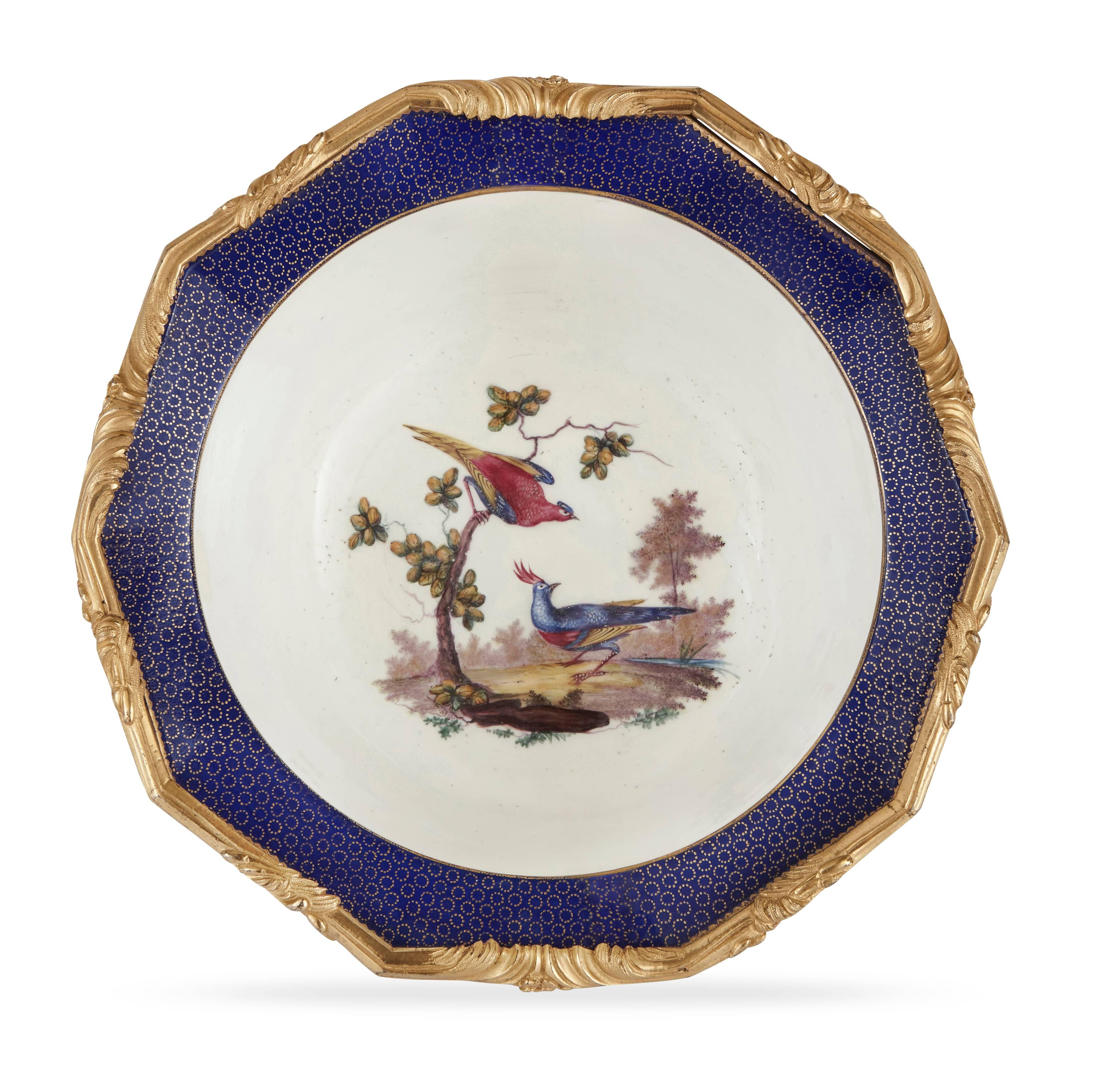 French Pair of Ormolu-Mounted Sèvres Porcelain Jardinieres