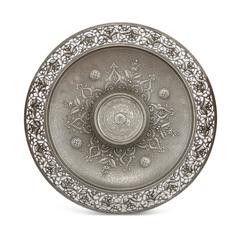 Finely Engraved Antique Pewter Ewer and Basin by J. Brateau