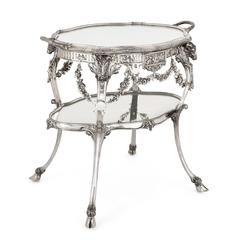 Solid Silver Art Nouveau Tea Table by Schleissner & Sohne