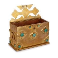 Malachite and Ormolu Gothic Style Antique Casket by Tiffany