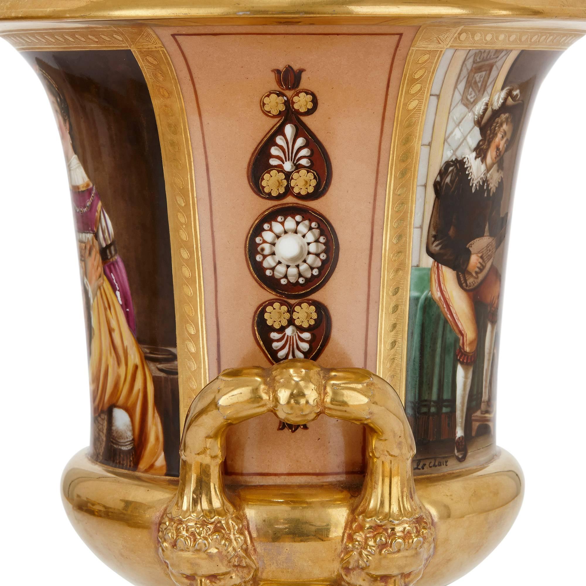 French Antique Gilded Porcelain Fine Dining Service 4
