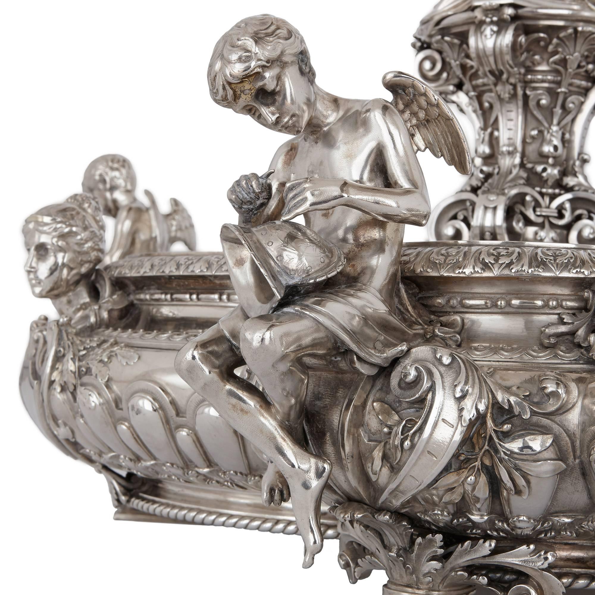 19th Century Solid Silver Centrepiece by Armand-Calliat et Fils