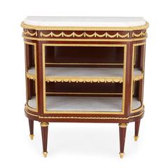 Pair of Ormolu Mounted Mahogany Desserte Consoles by Dasson