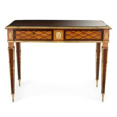 Victorian Ormolu-Mounted Parquetry Desk by Donald Ross
