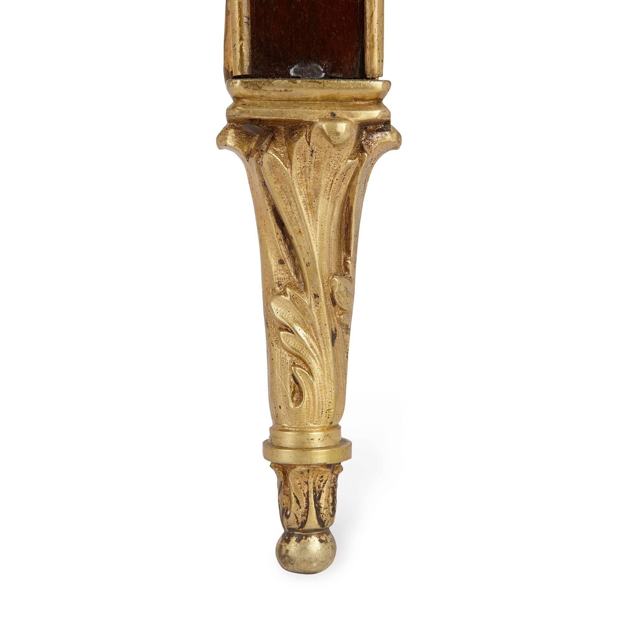 19th Century Victorian Ormolu-Mounted Parquetry Desk by Donald Ross