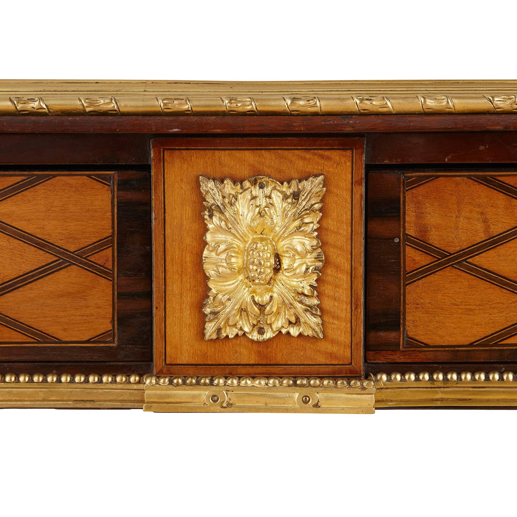 Marquetry Victorian Ormolu-Mounted Parquetry Desk by Donald Ross
