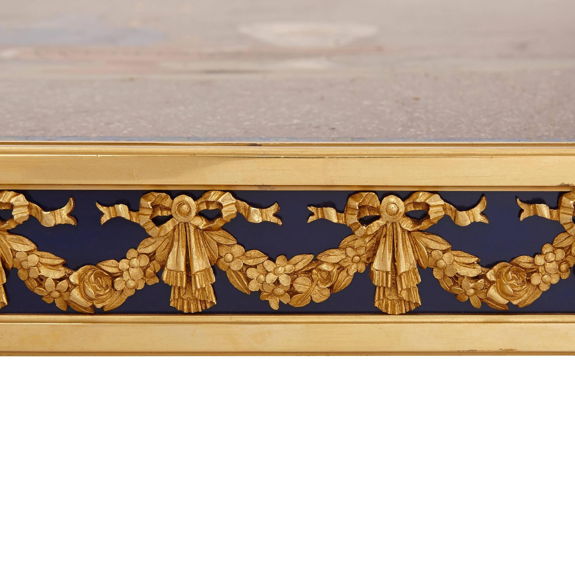 Italian Porphyry, Lapis Lazuli and Pietra Dura Coffee Table 1